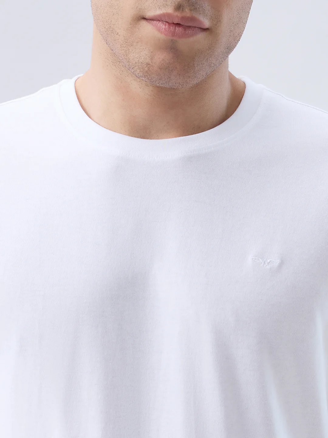 Park Avenue Men White Cotton T-Shirt - Image 6