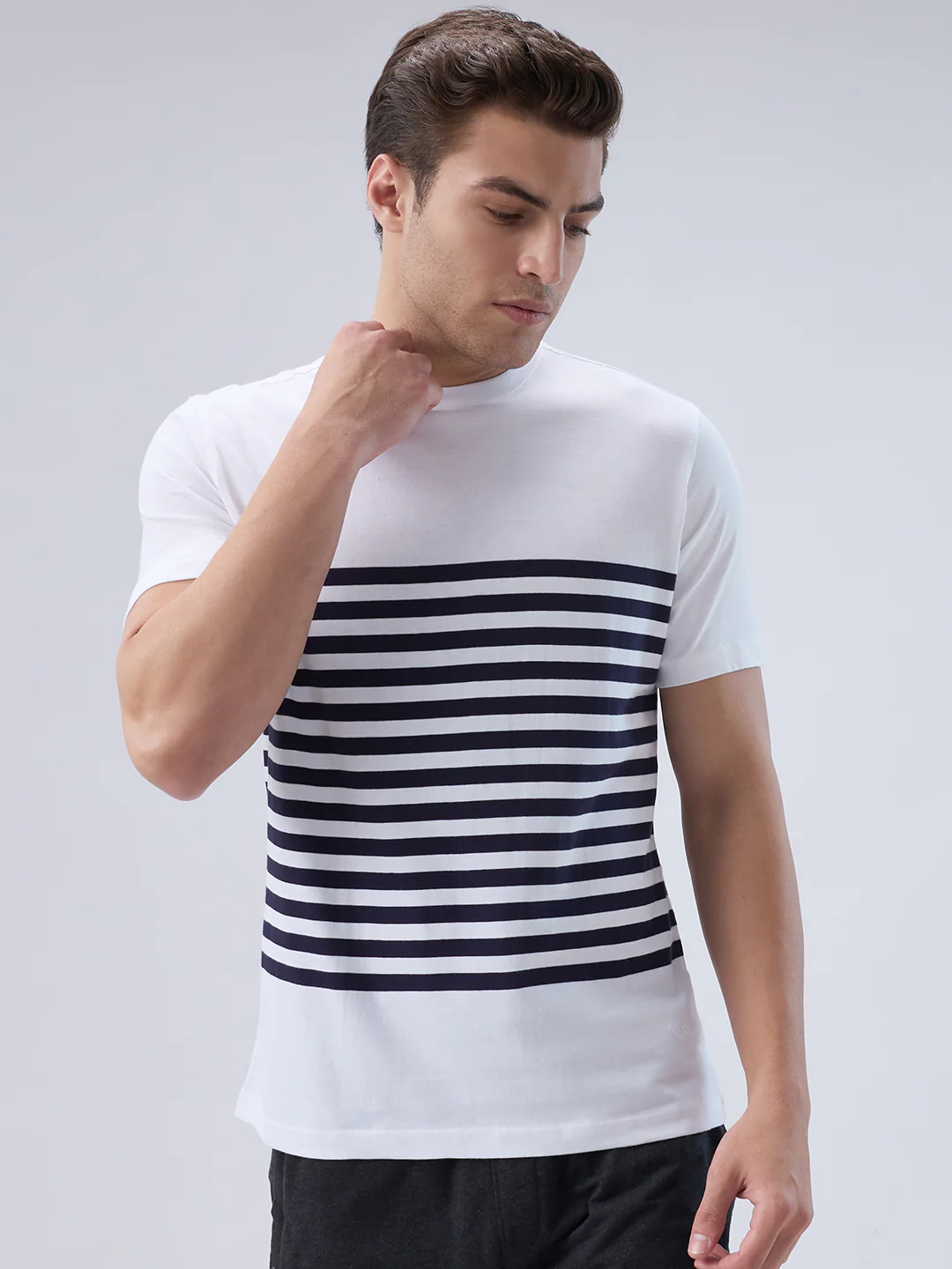 Park Avenue Men White Cotton T-shirt