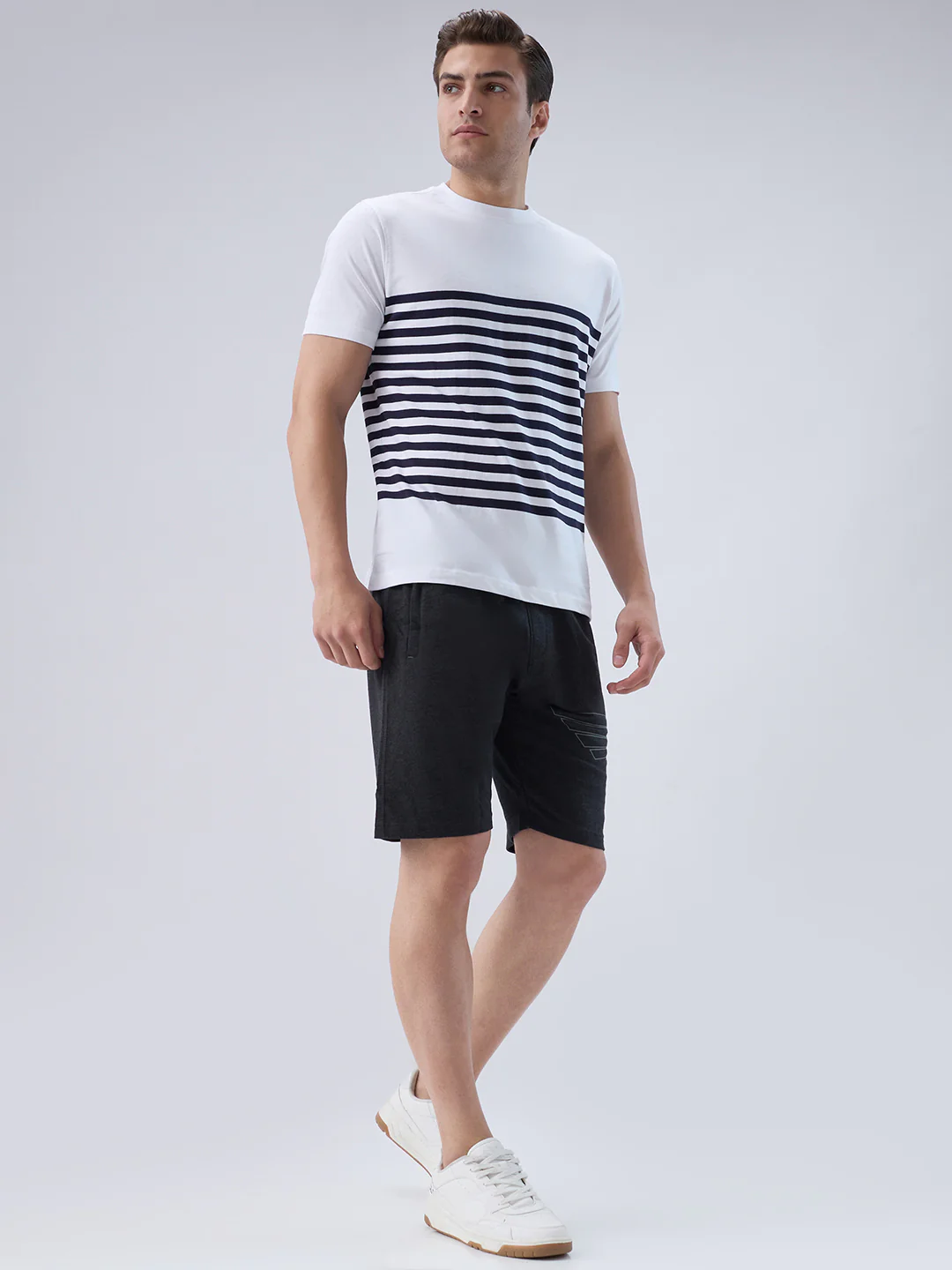 Park Avenue Men White Cotton T-shirt - Image 5
