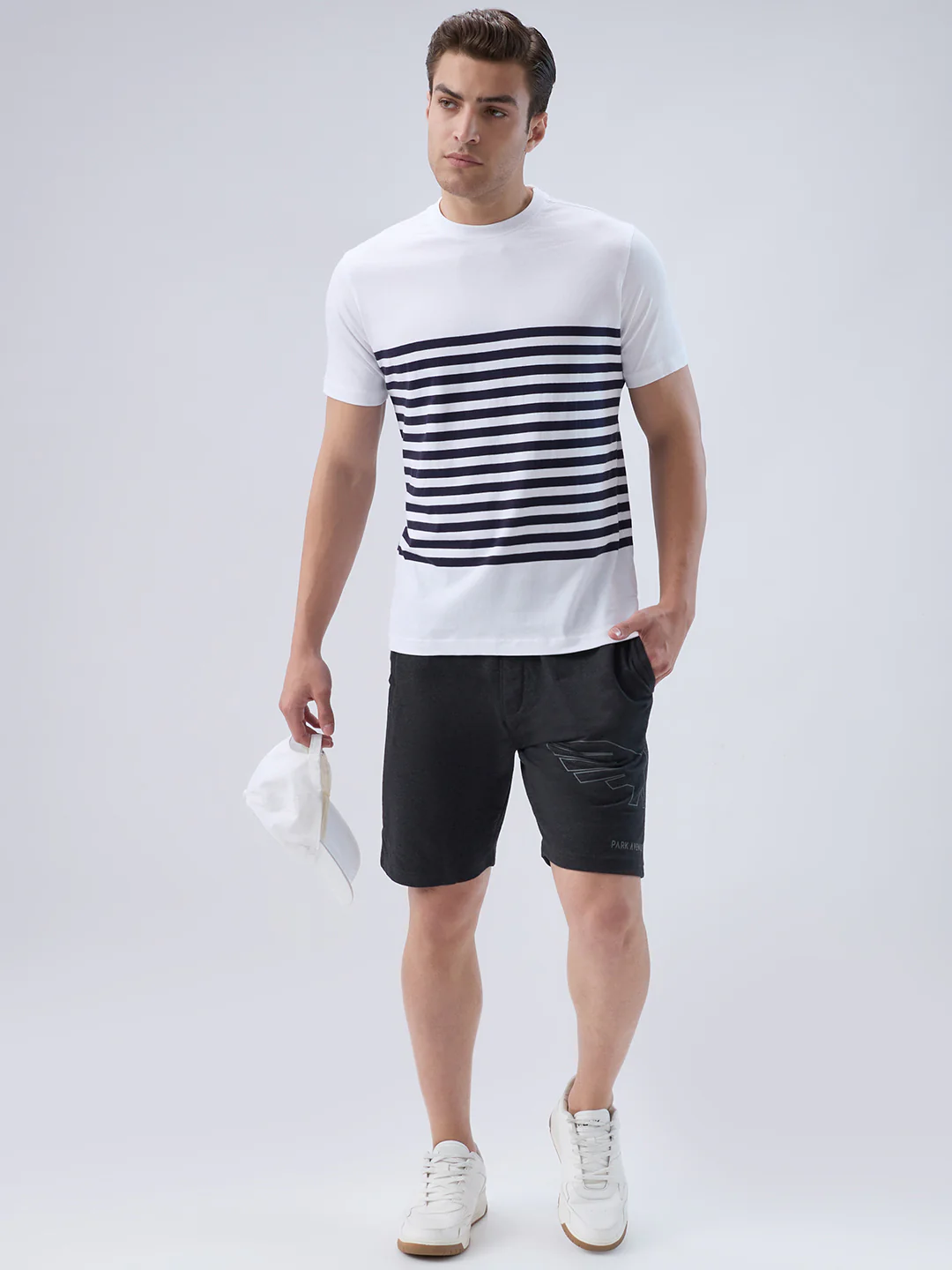 Park Avenue Men White Cotton T-shirt - Image 7