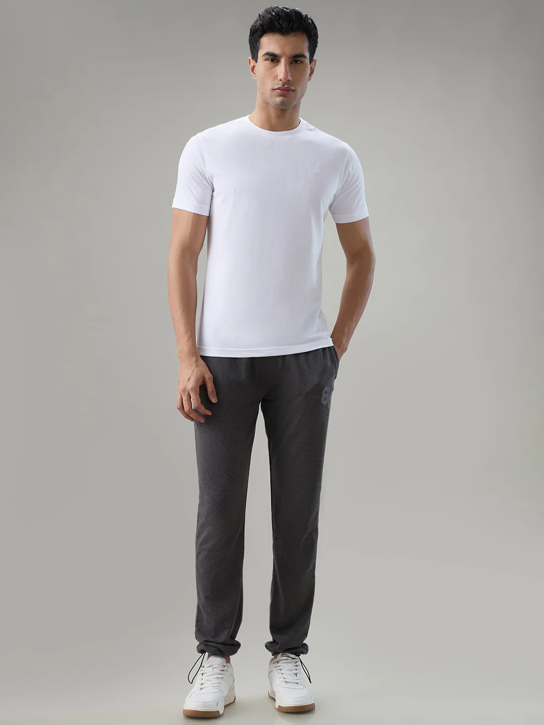 Park Avenue Men White Round Neck Collar T-Shirt - Image 5