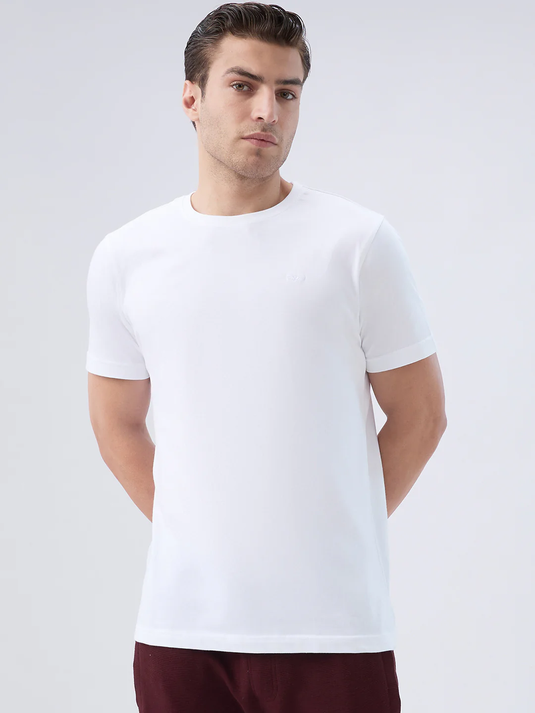 Park Avenue Men White Cotton T-Shirt