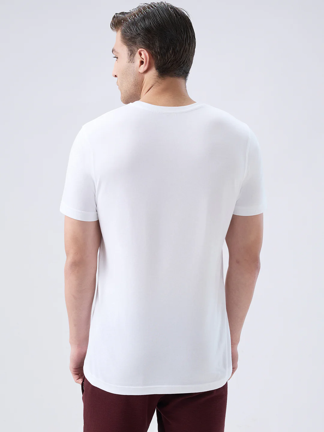 Park Avenue Men White Cotton T-Shirt - Image 4