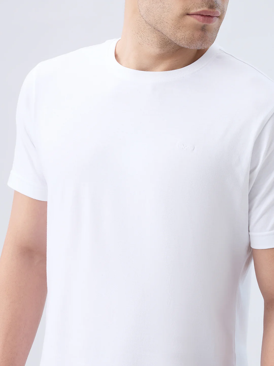 Park Avenue Men White Cotton T-Shirt - Image 6