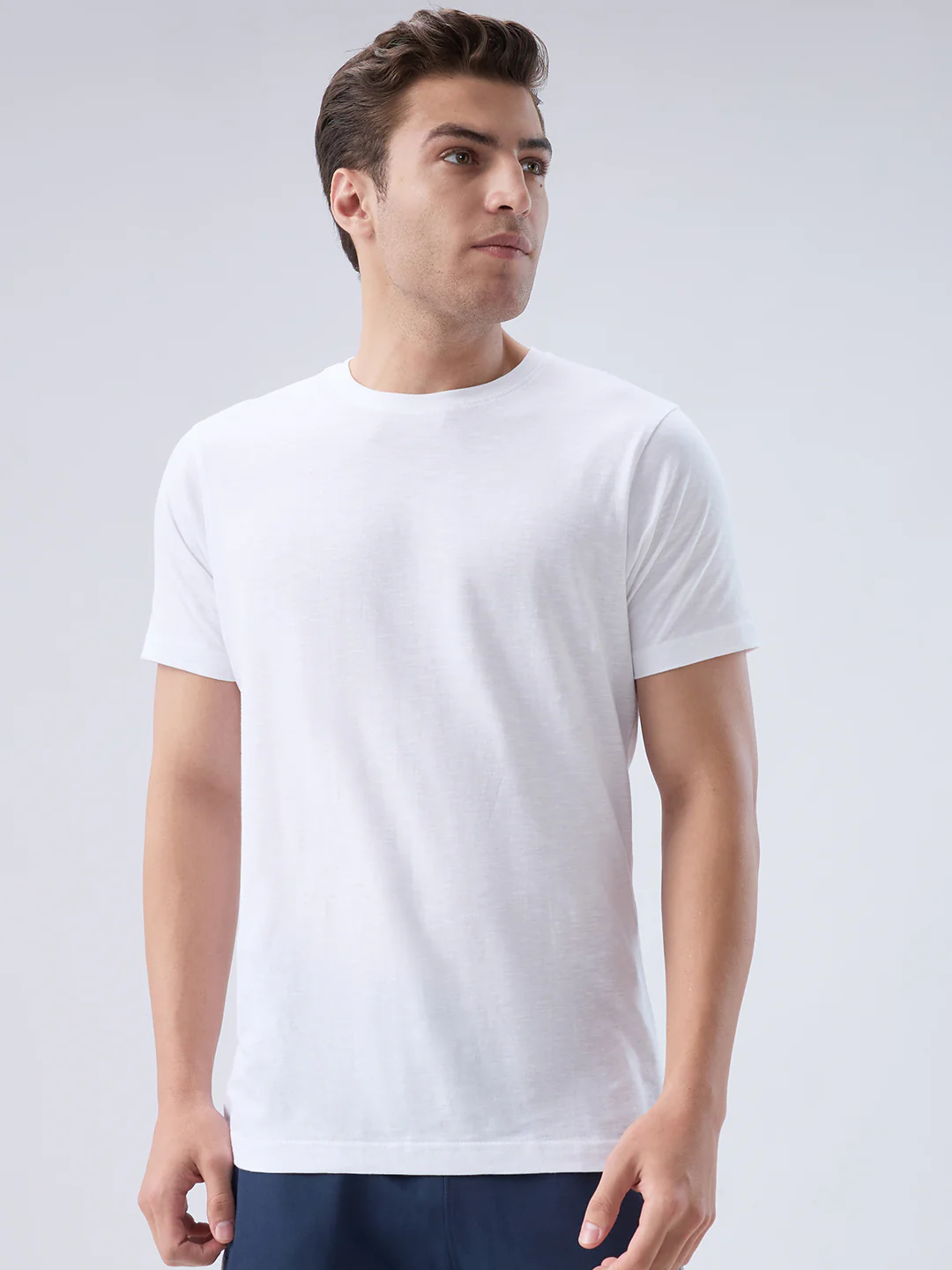 Park Avenue Men White Cotton T-Shirt