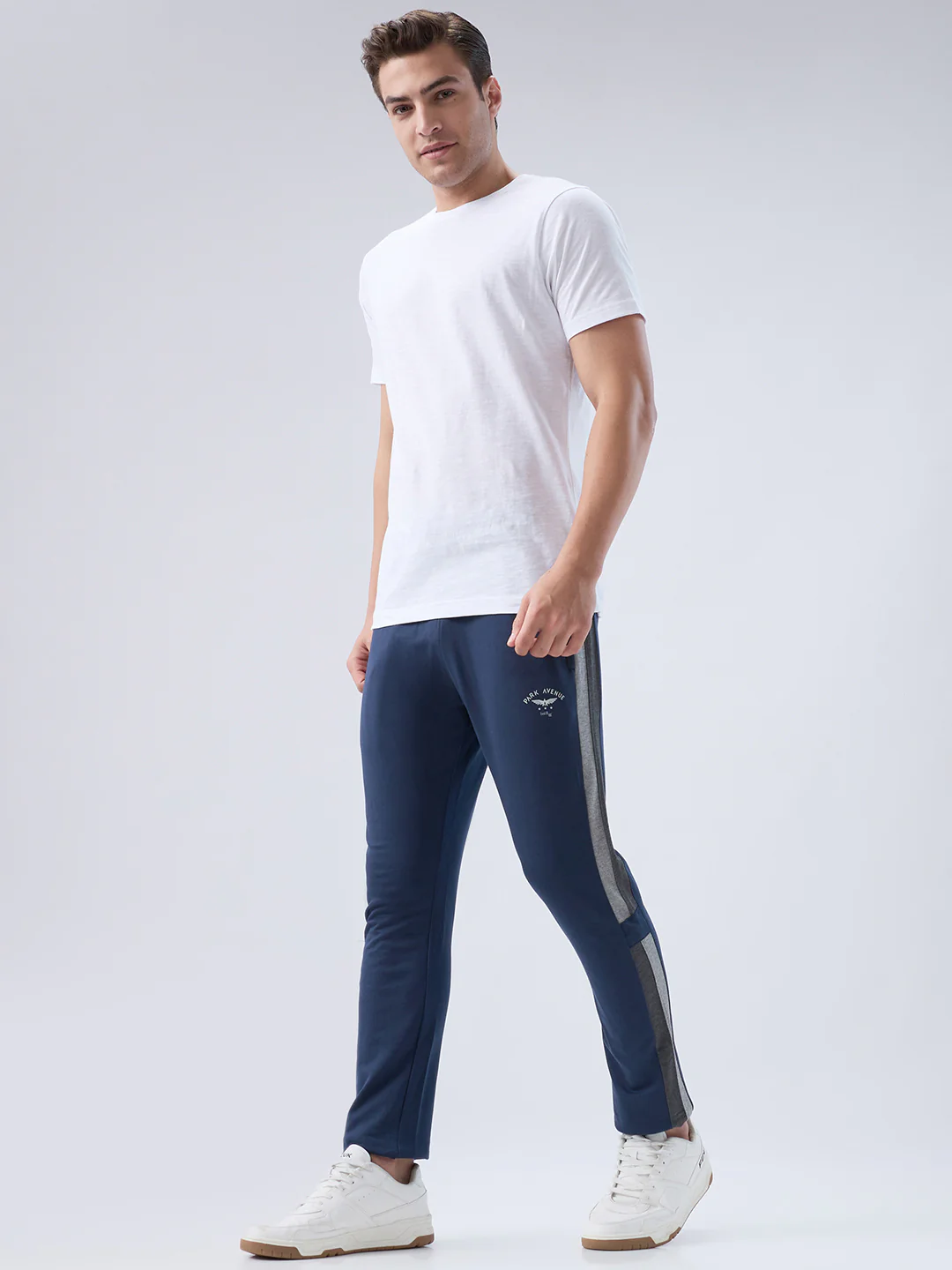 Park Avenue Men White Cotton T-Shirt - Image 5