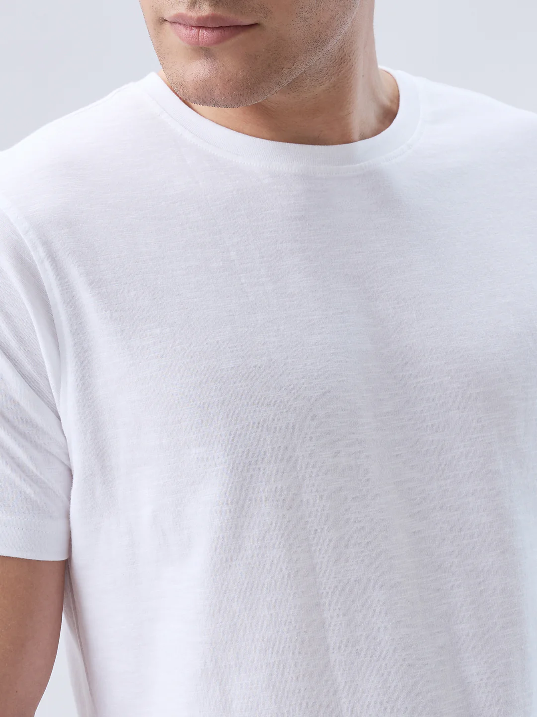 Park Avenue Men White Cotton T-Shirt - Image 6