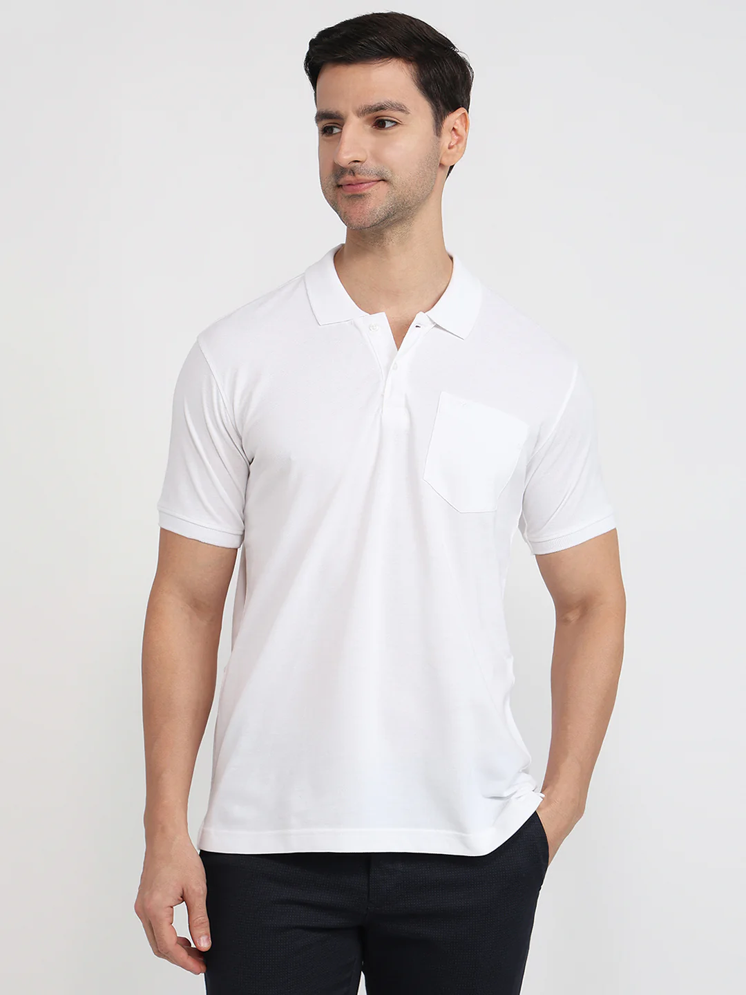 Park Avenue Men White Cotton T-Shirt