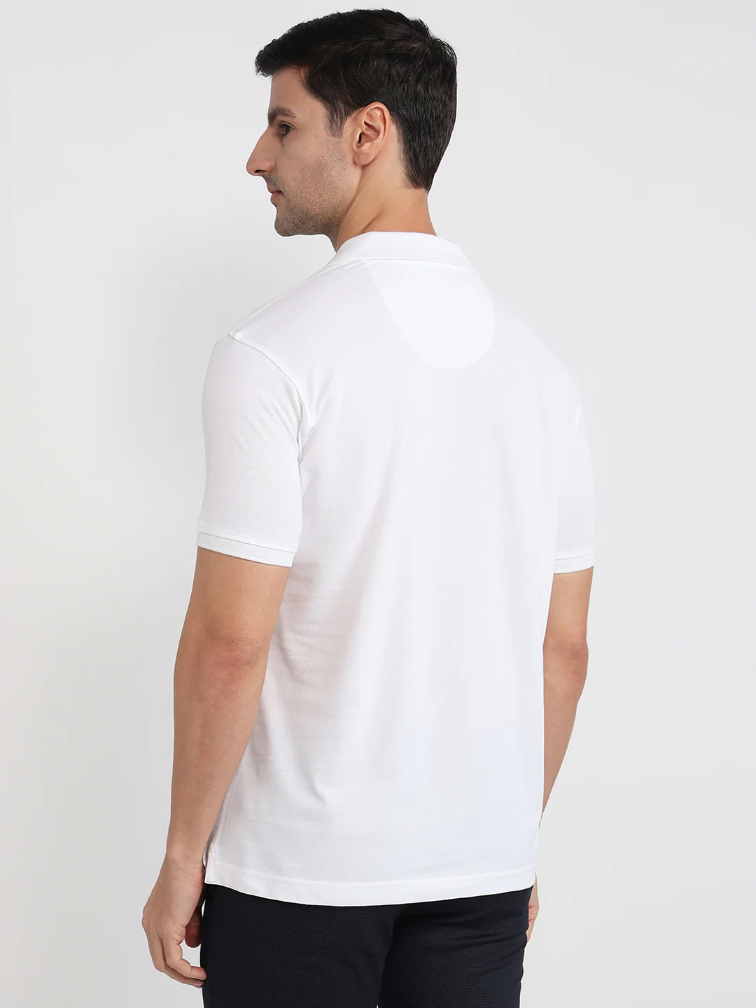 Park Avenue Men White Cotton T-Shirt - Image 4