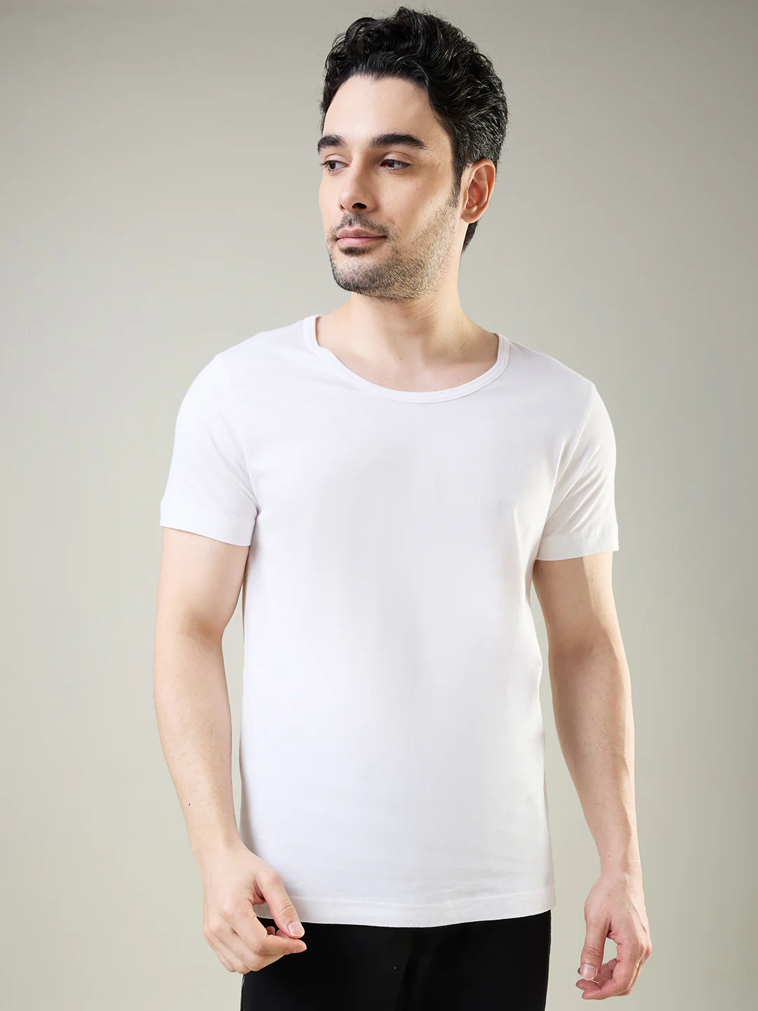 Park Avenue Men White Cotton Vest