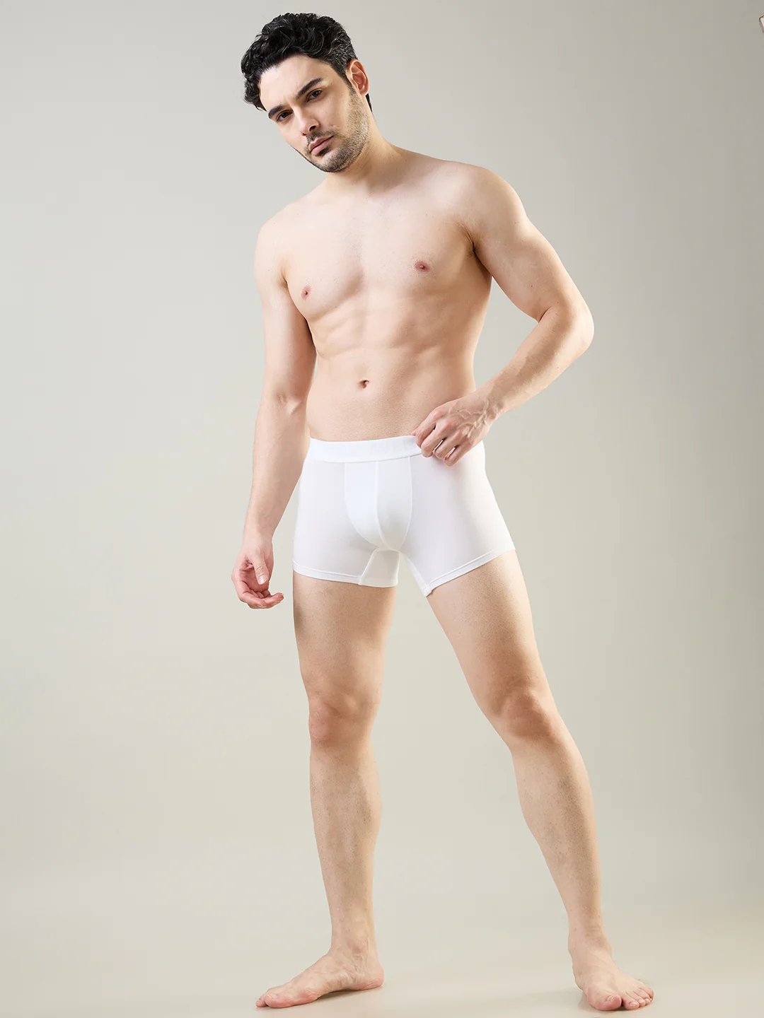 Park Avenue Men White Modal Blend Trunk - Image 2