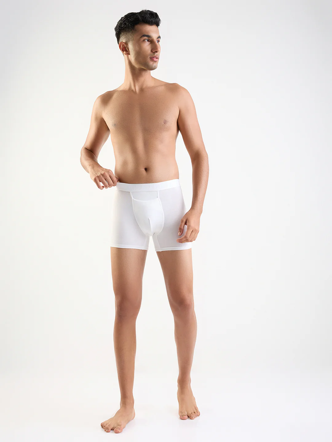 Park Avenue Men White Modal Blend Trunk - Image 5