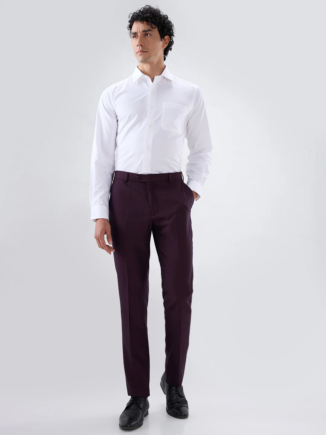 Park Avenue Men White Regular Fit Structure Formal Shirt - Image 5