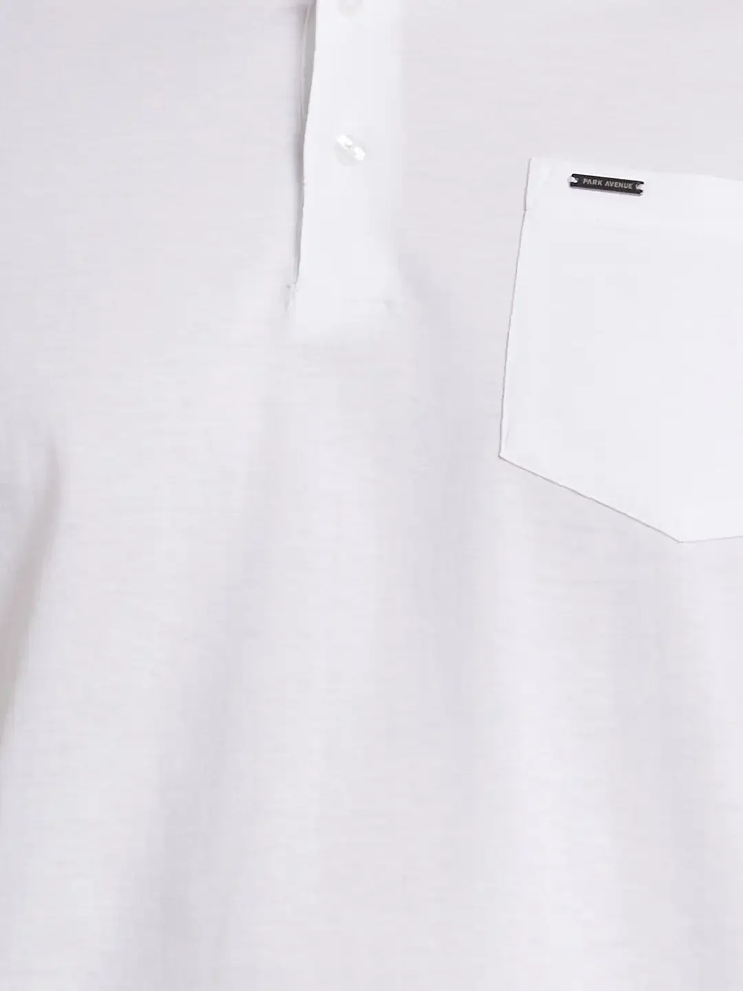 Park Avenue Men White Solid Slim Fit Cotton Round Neck T-Shirt - Image 7