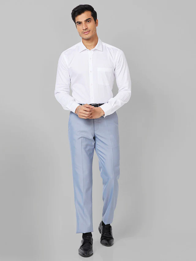 Park Avenue Men White Slim Fit Structure Formal Shirt - Image 6