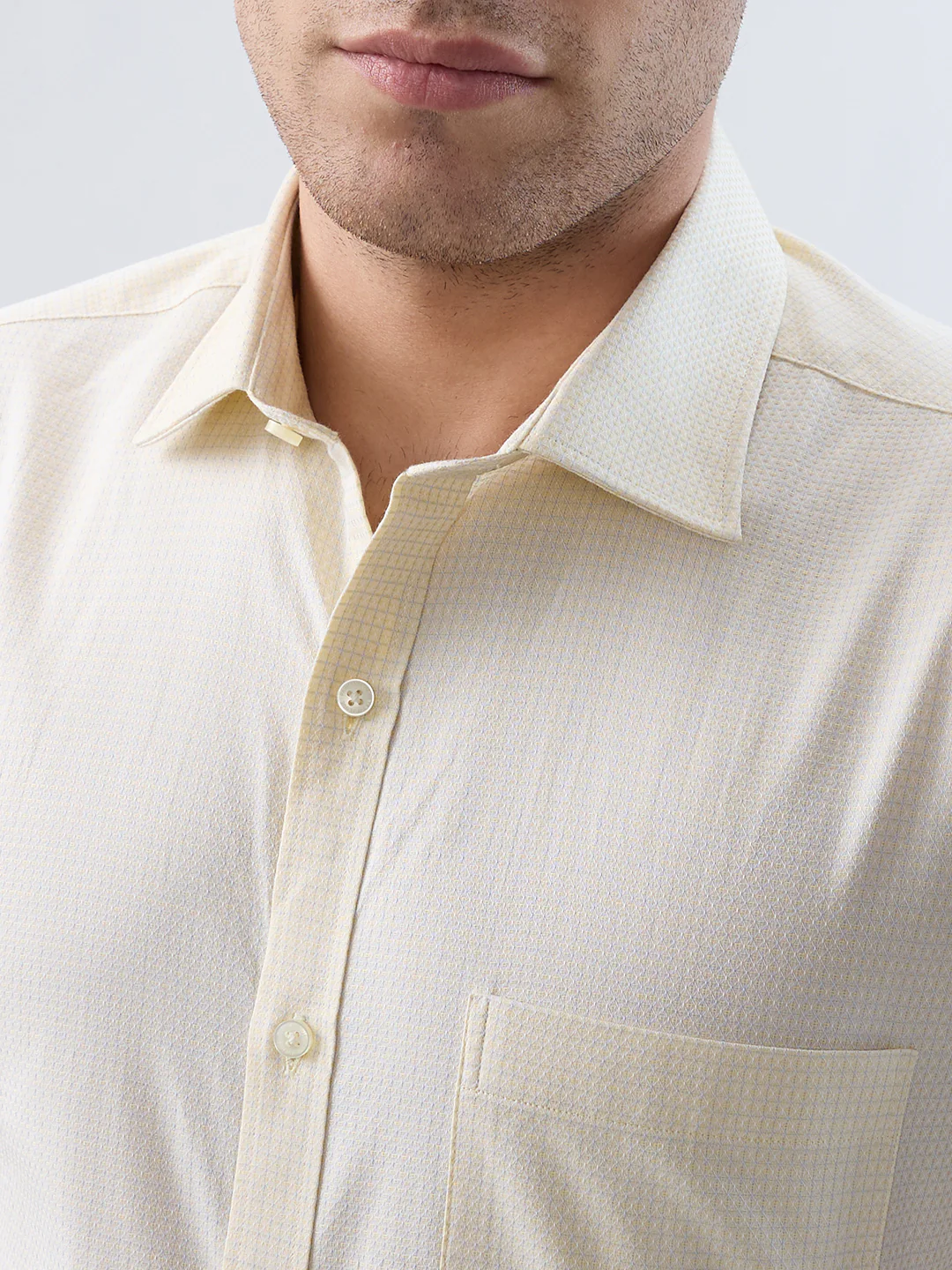 Park Avenue Men Yellow Checks Slim Fit Cotton Shirt - Image 6
