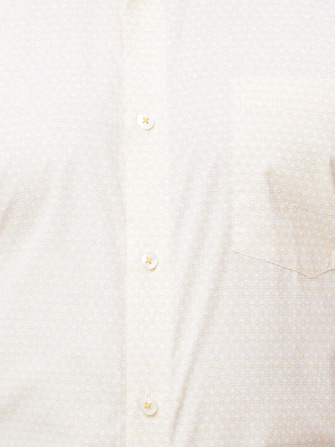 Park Avenue Men Yellow Print Regular Fit Cotton Half Sleeve Shirts - Image 7