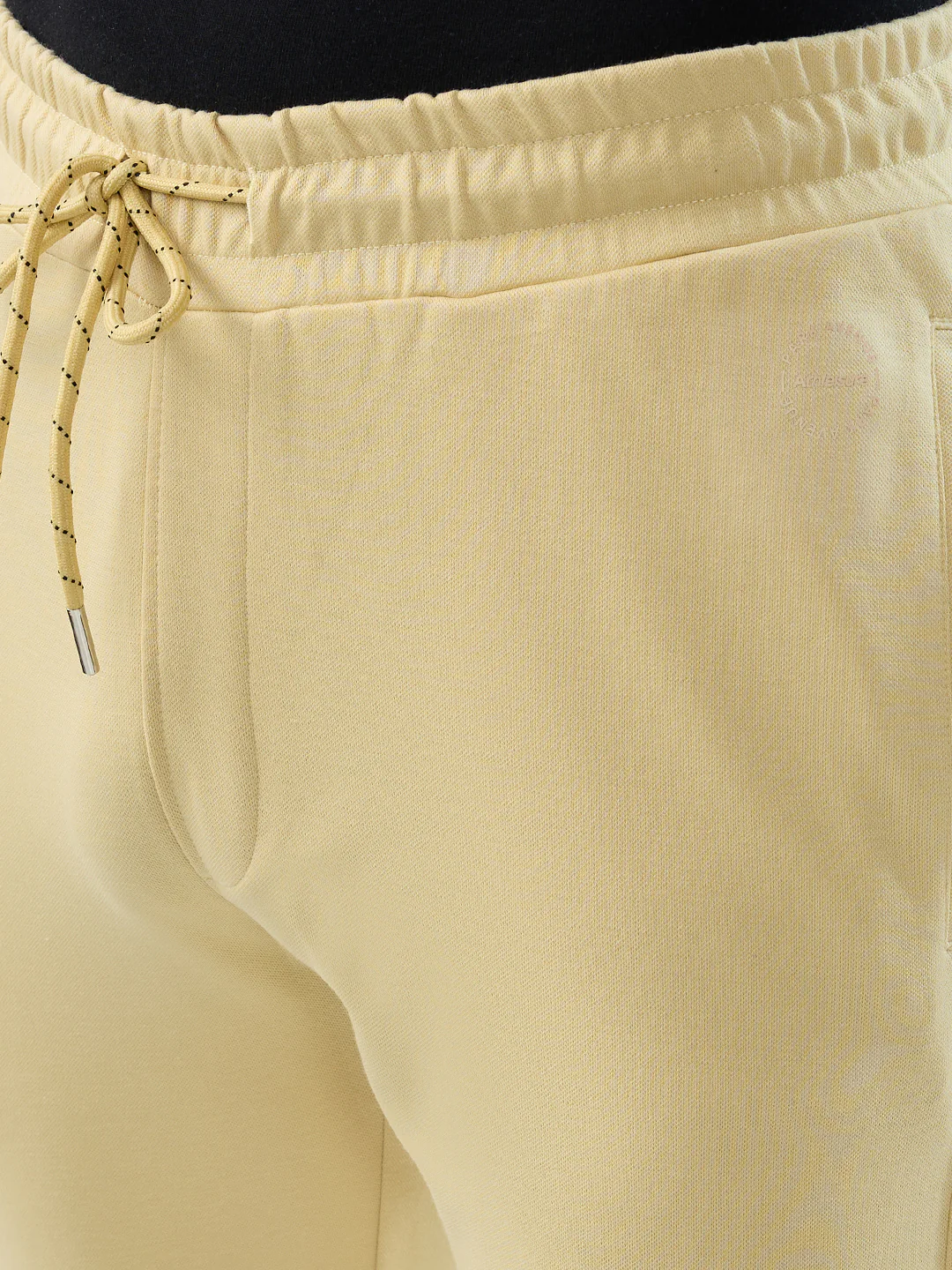 Park Avenue Men Yellow Solid Slim Fit Cotton Blend Bottom Lowers - Image 6