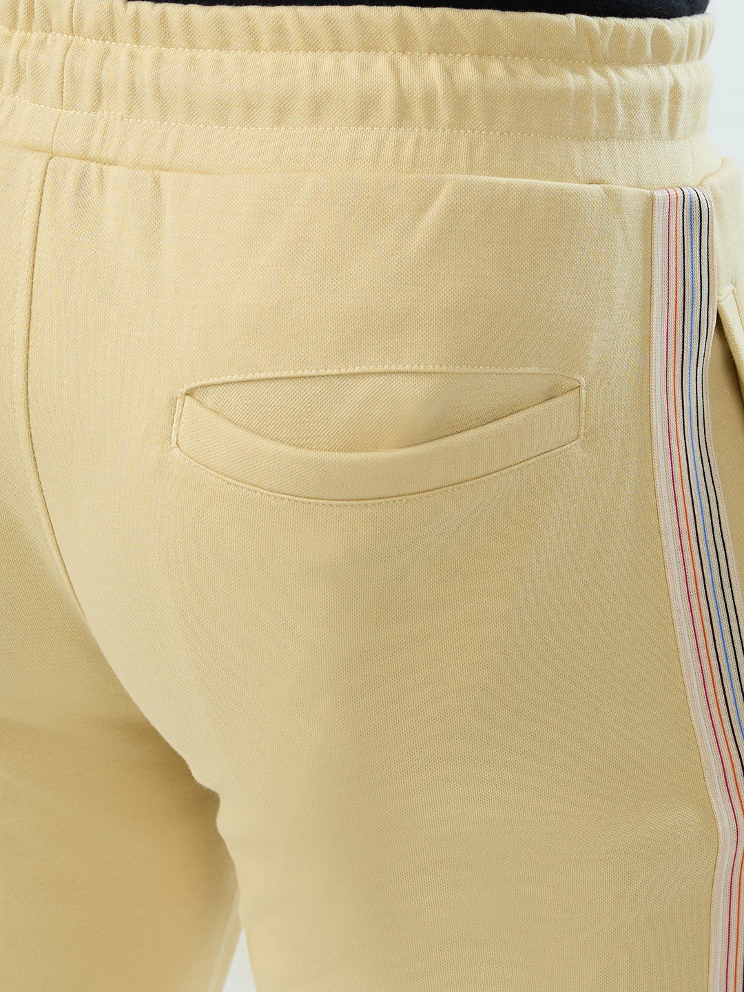 Park Avenue Men Yellow Solid Slim Fit Cotton Blend Bottom Lowers - Image 7