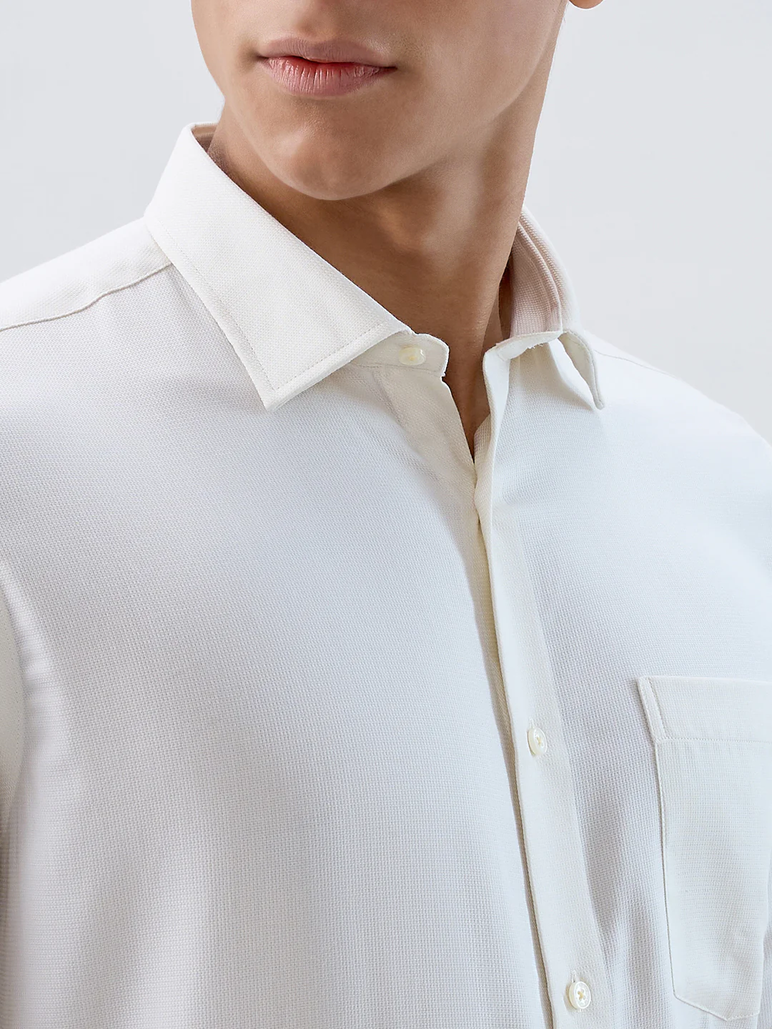 Park Avenue Men Yellow Structure Regular Fit Cotton Formal Shirt - Image 6