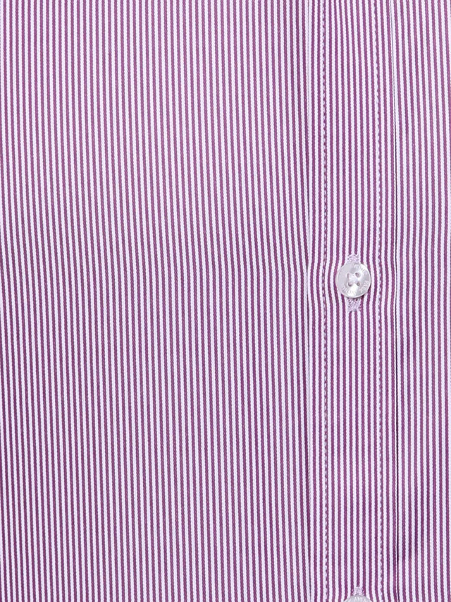 Park Avenue Purple Stripe Slim Fit Full Sleeve Cotton Blend Shirt - Image 7