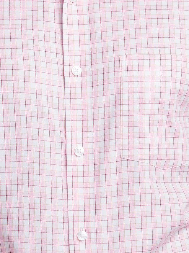 Park Avenue Red Checks Regular Fit Cotton Formal Shirt - Image 7