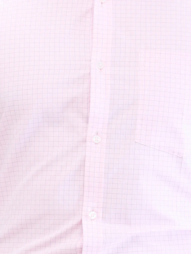 Park Avenue Red Checks Slim Fit Cotton Formal Shirt - Image 7