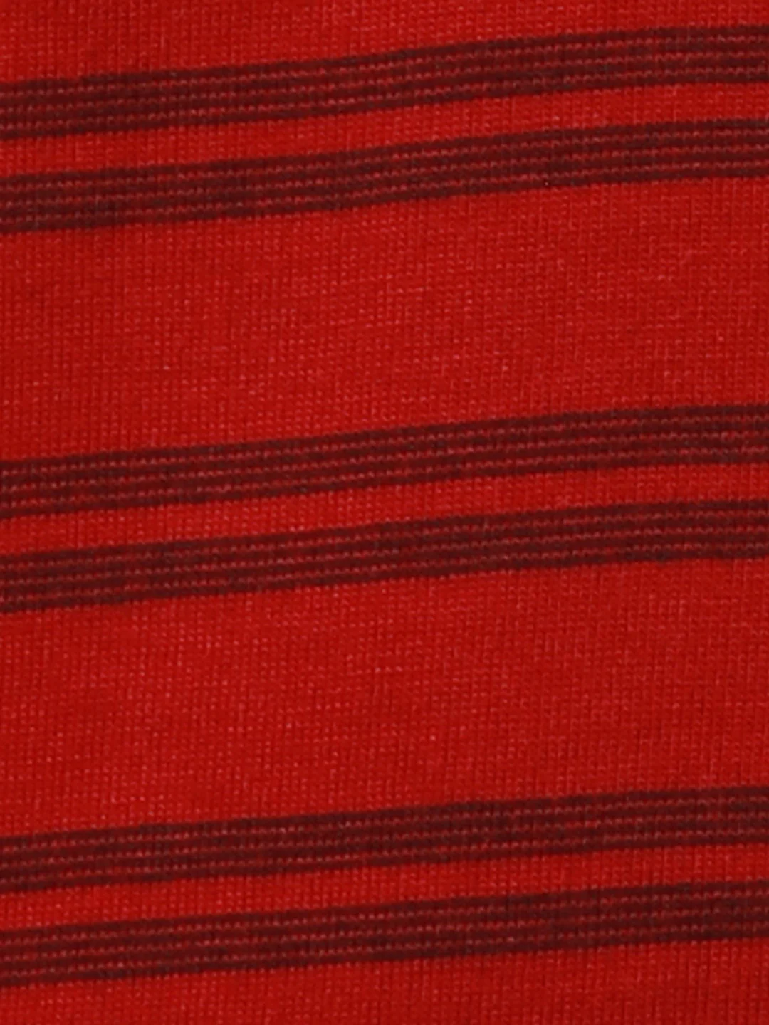 Park Avenue Men Red Slim Fit Stripe Polo Neck Collar T-Shirt - Image 7
