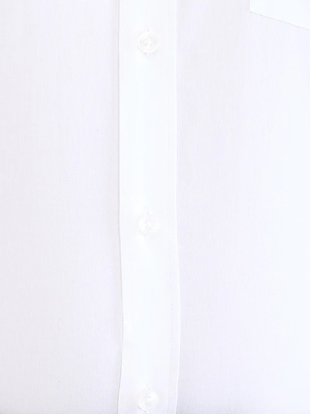 Park Avenue White Solid Slim Fit Cotton Formal Shirt - Image 7