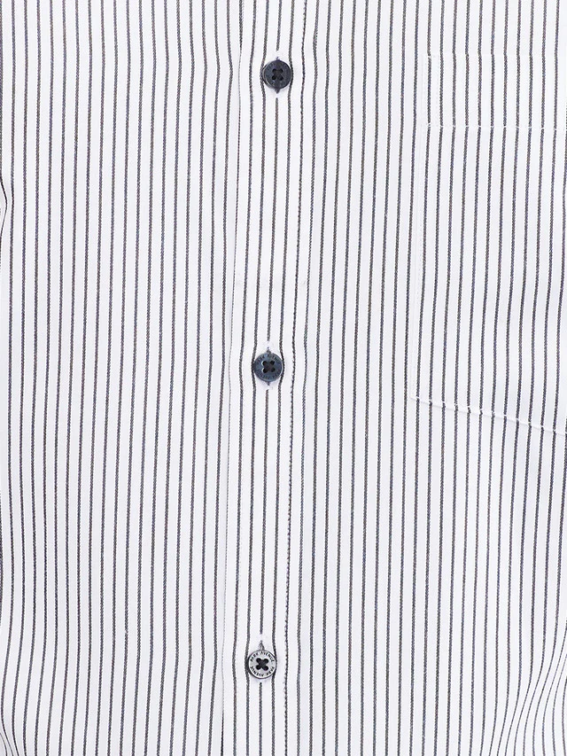 Park Avenue White Stripe Slim Fit Cotton Blend Formal Shirt - Image 6