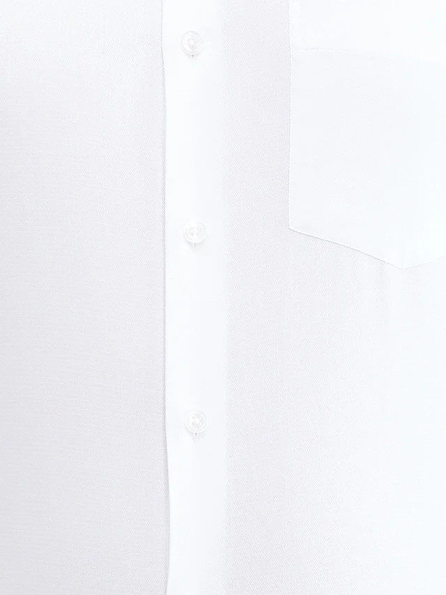 Park Avenue White Structure Regular Fit Cotton Formal Shirt - Image 7