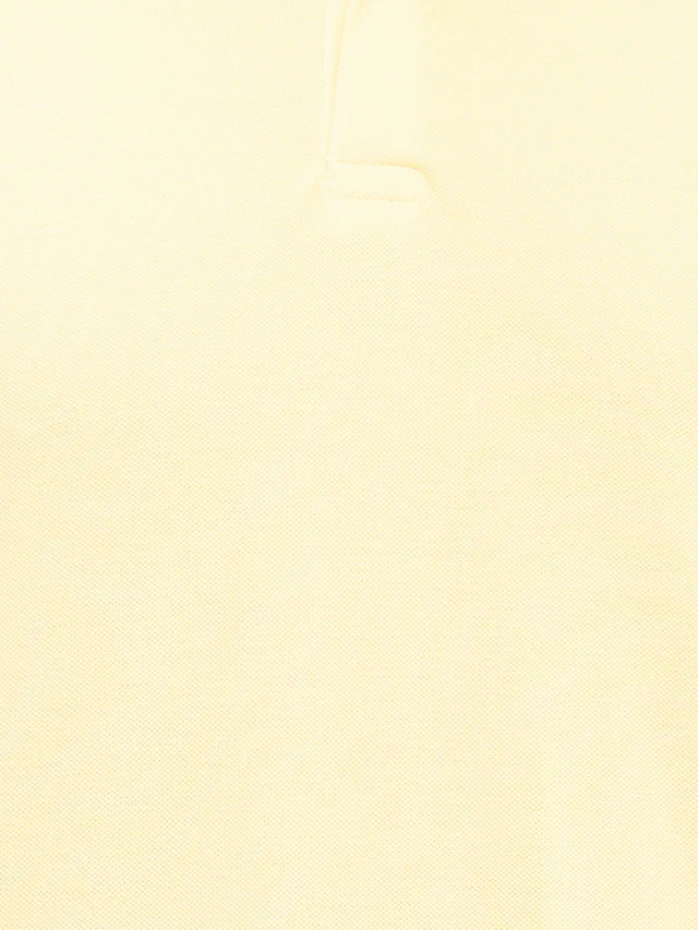 Park Avenue Yellow Solid Slim Fit Half Sleeve Cotton Blend T-Shirt - Image 7