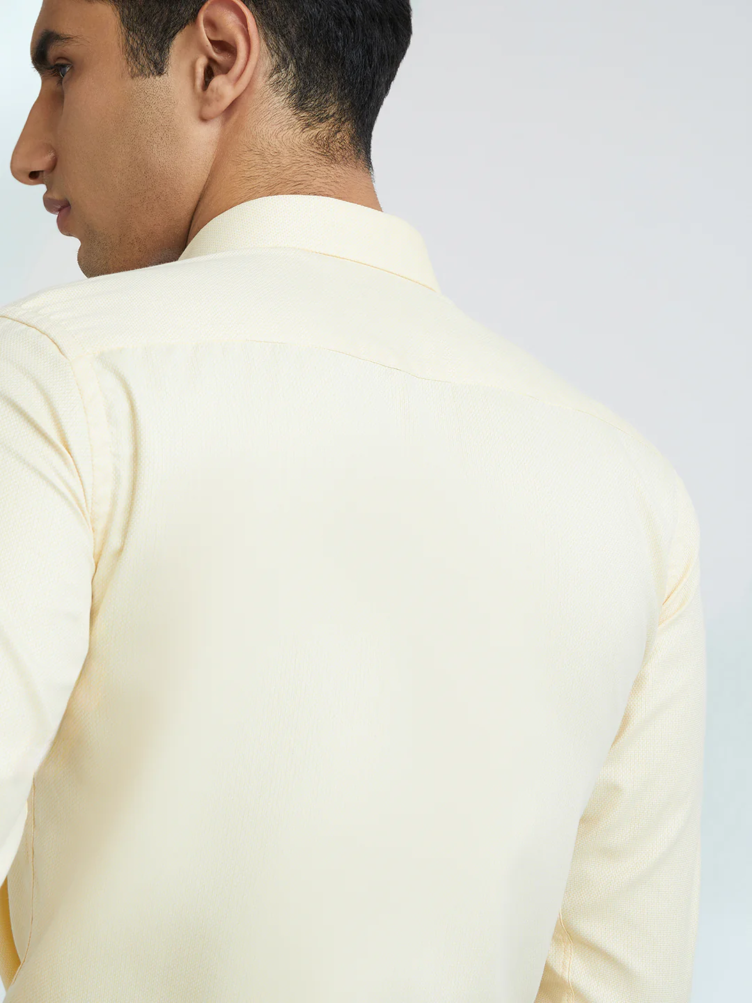Park Avenue Yellow Structure Slim Fit Cotton Blend Formal Shirt - Image 8