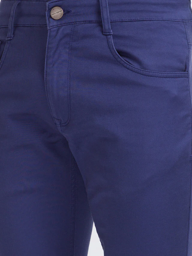 Parx Men Blue Slim Tapered Fit Dobby Jeans - Image 6