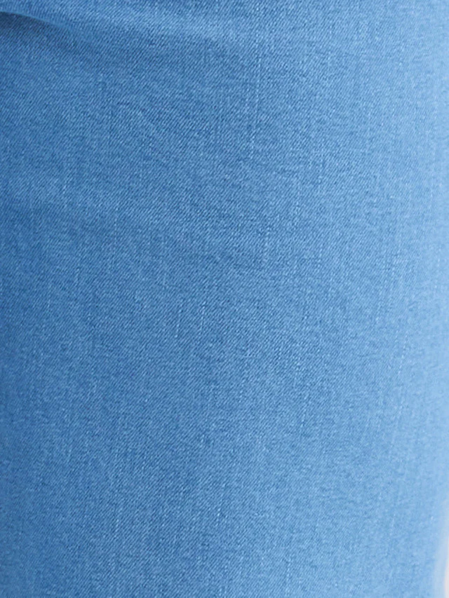 Parx Blue Plain Regular Fit Cotton Blend Jeans - Image 7