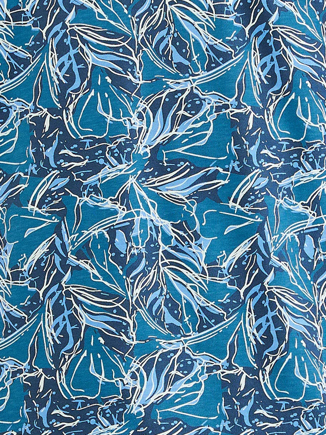 Parx Blue Printed Regular Fit Cotton T-Shirt - Image 7