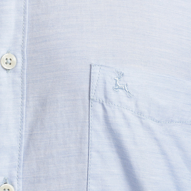 Parx Blue Solid Slim Fit Cotton Casual Shirt - Image 7
