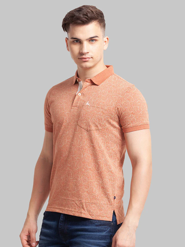 Parx Brown Printed Regular Fit Cotton T-Shirt - Image 3