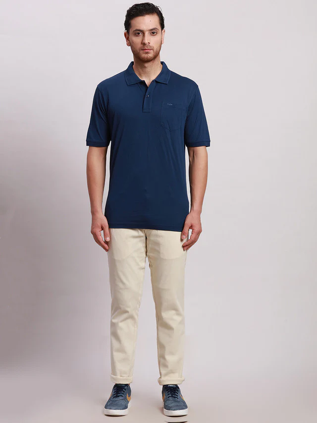 Parx Brown Solid Low Rise Tapered Fit Cotton Blend Trouser - Image 5