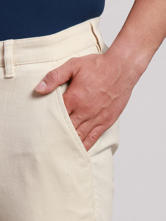 Parx Brown Solid Low Rise Tapered Fit Cotton Blend Trouser - Image 6