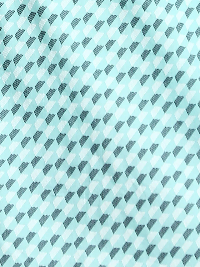 Parx Green Printed Slim Fit Cotton Casual Shirt - Image 7