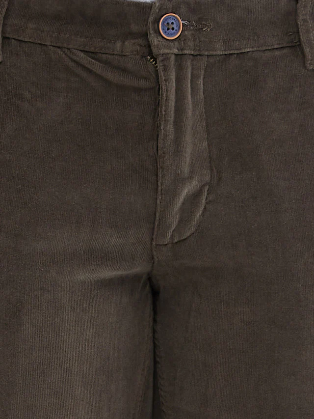Parx Green Solid Low Rise Tapered Fit Cotton Blend Trouser - Image 7