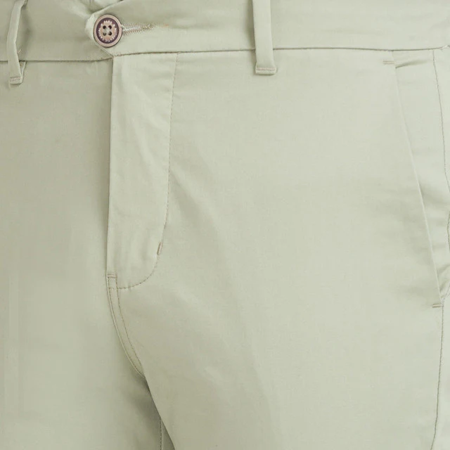 Parx Green Solid Super Slim Fit Cotton Blend Trouser - Image 6
