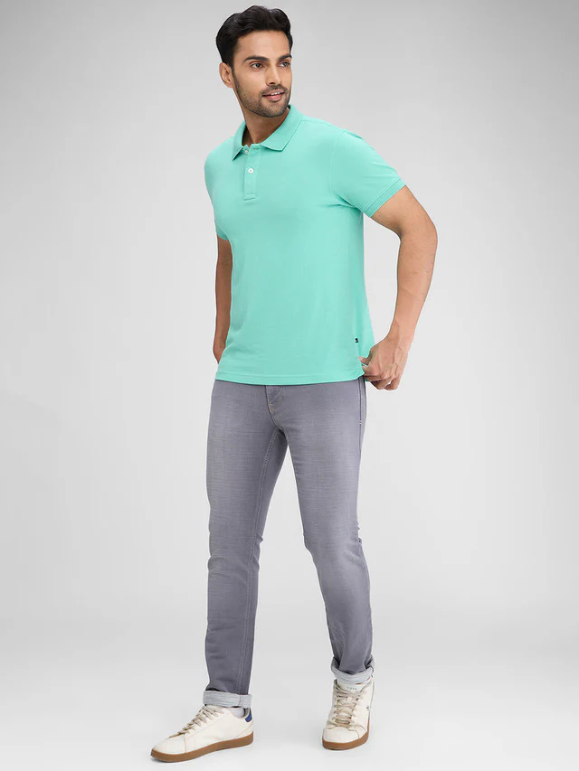 Parx Men Grey Low Rise Tapered Fit Knitted Jeans - Image 5