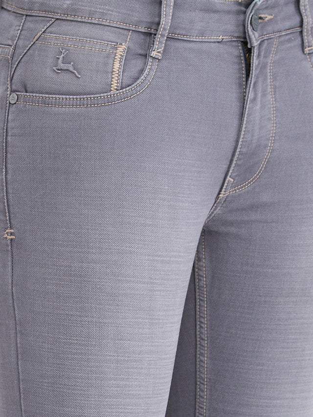Parx Men Grey Low Rise Tapered Fit Knitted Jeans - Image 6