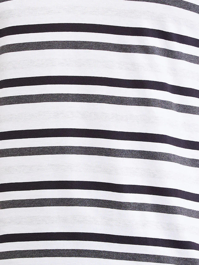 Parx Grey Yarn Dyed Regular Fit Cotton T-Shirt - Image 7