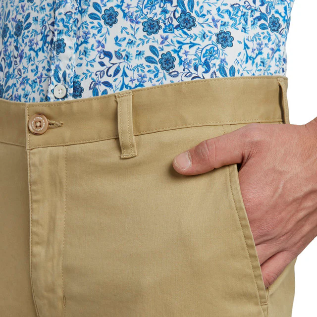 Parx Khaki Solid Slim Fit Cotton Blend Trouser - Image 6