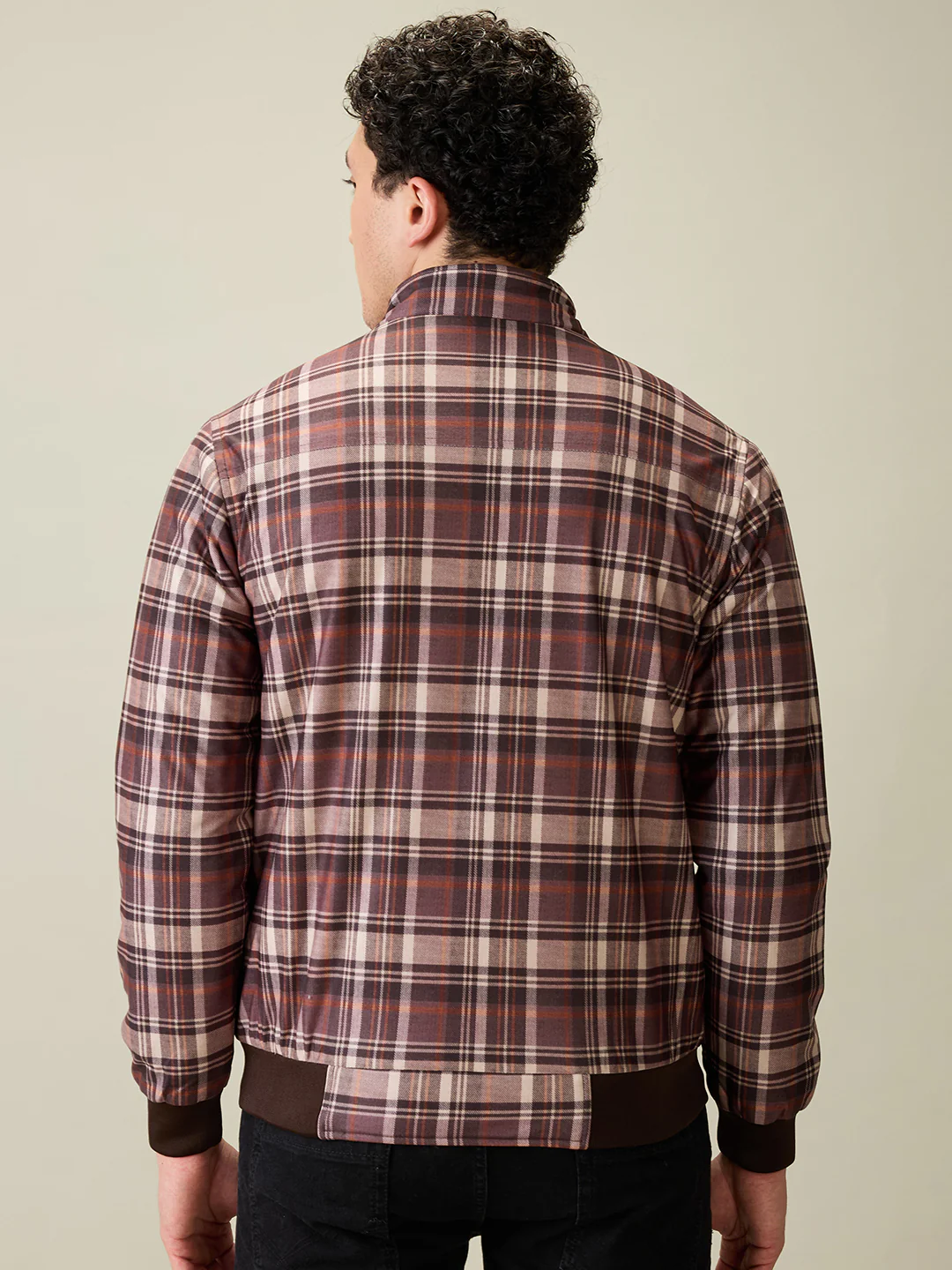 Parx Men Black Checks Polyester Full Sleeve Jacket - Image 4