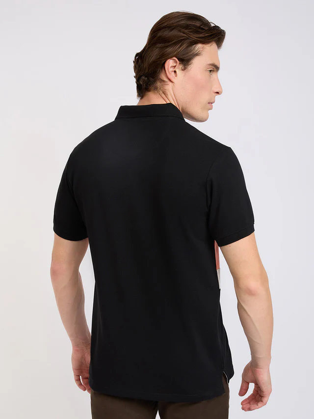 Parx Men Black Cut & Sew Regular Fit Cotton Blend T-Shirt - Image 5