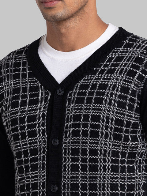 Parx Men Black Jacquard Acrylic Sweater - Image 6